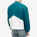 Rhude Men's R-Patch Terry Cardigan in Teal/Cream