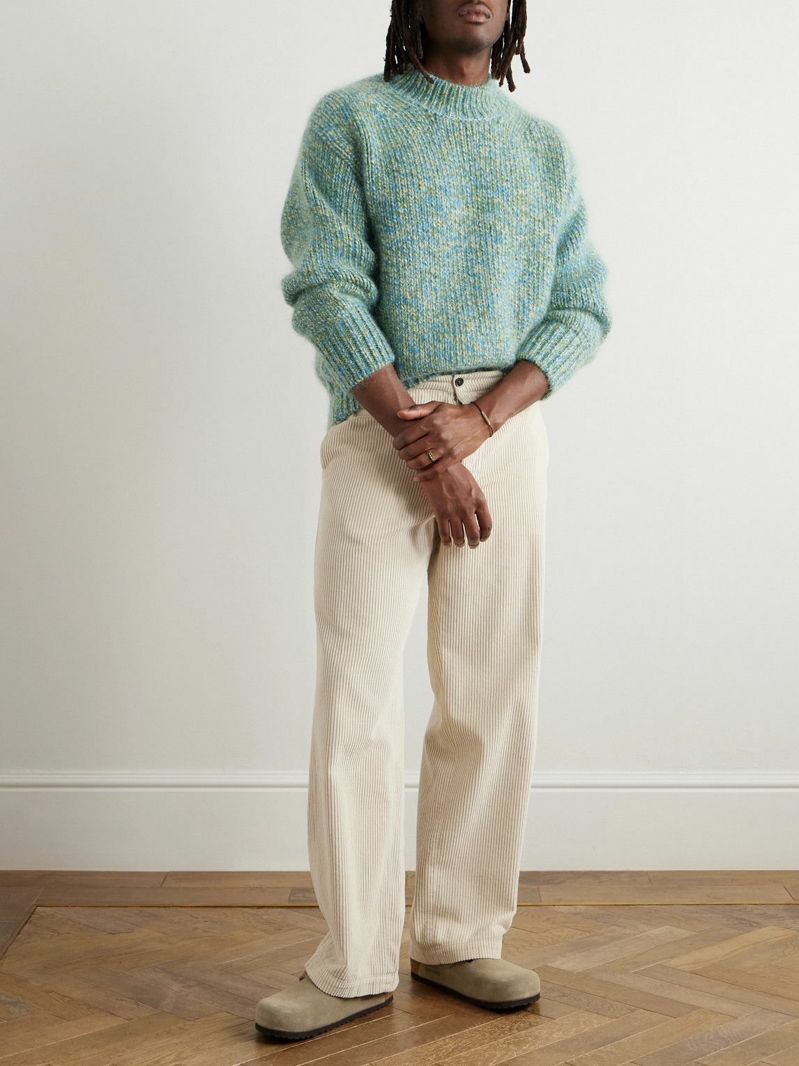 Federico Curradi - Ribbed Wool-Blend Sweater - Green