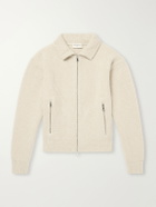 Officine Générale - Florys Ribbed Wool-Blend Zip-Up Cardigan - Neutrals