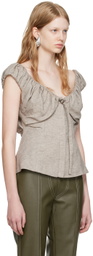 Elena Velez SSENSE Exclusive Beige Blouse