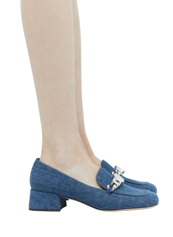 Photo: Miu Miu Crystal Embellished Denim Pumps