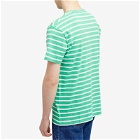 Polo Ralph Lauren Men's Stripe T-Shirt in Kelly Green/White