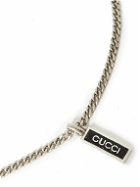 GUCCI - Sterling Silver and Enamel Pendant Necklace