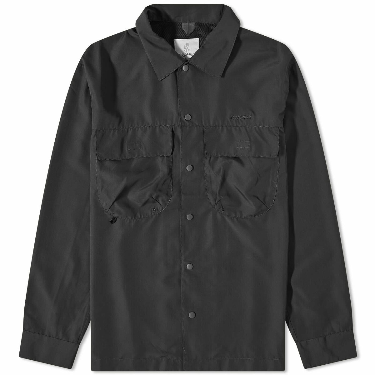 Gramicci Men's Light Ripstop Utility Shirt in Black Gramicci