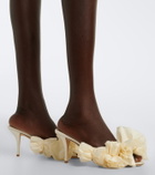 Magda Butrym Floral-appliqué satin mules