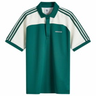 Adidas 80s Premier Polo in Collegiate Green