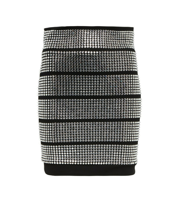 Photo: Alexandre Vauthier Crystal-embellished jersey miniskirt