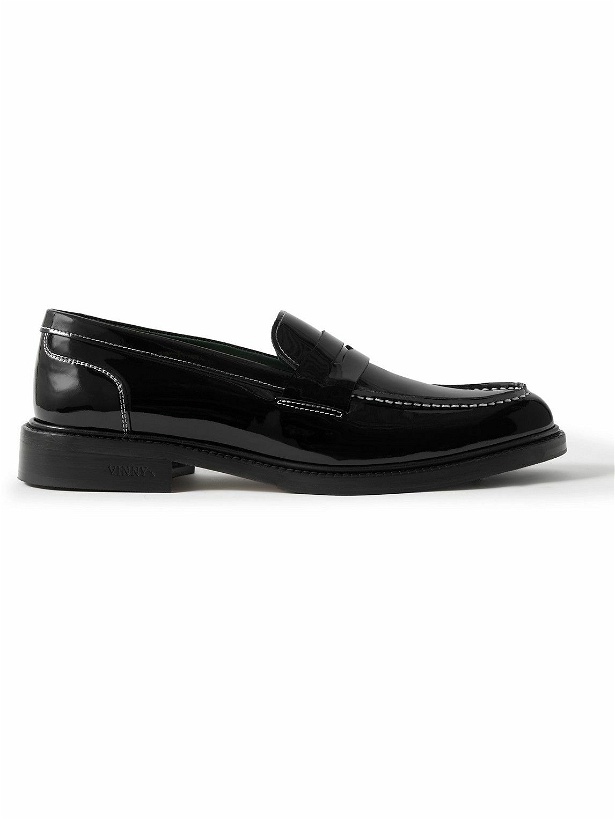 Photo: VINNY's - Townee Patent-Leather Penny Loafers - Black
