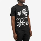 Comme des Garçons Men's x Filip Pagowski Stars Print T-Shirt in Black