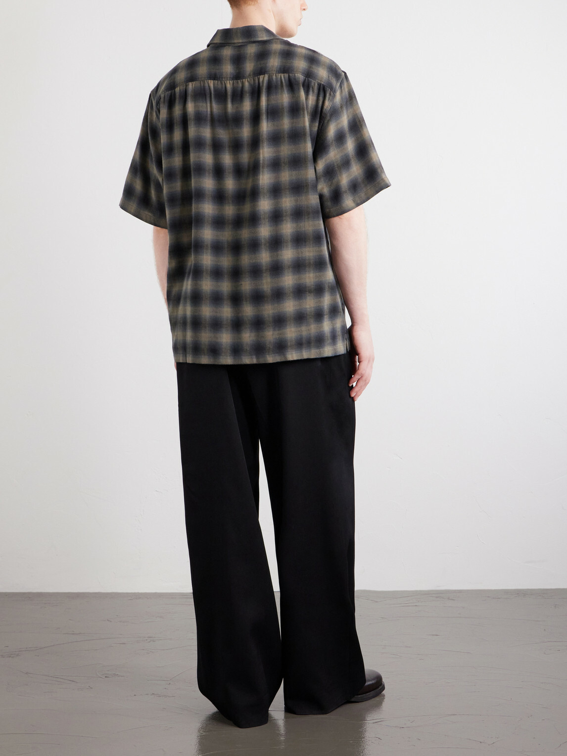 Our Legacy - Checked Cotton and Wool-Blend Shirt - Black