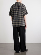 Our Legacy - Checked Cotton and Wool-Blend Shirt - Black