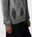 ERL Argyle cotton and wool-blend sweater