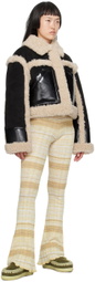 Mou Khaki Stitch Boots