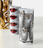 Fornasetti Civette Small porcelain vase