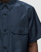 Taion Military Half Sleeve Shirts Blue - Mens - Shortsleeves