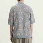 Corridor Men's Trellis Knit Shirt in Light Blue