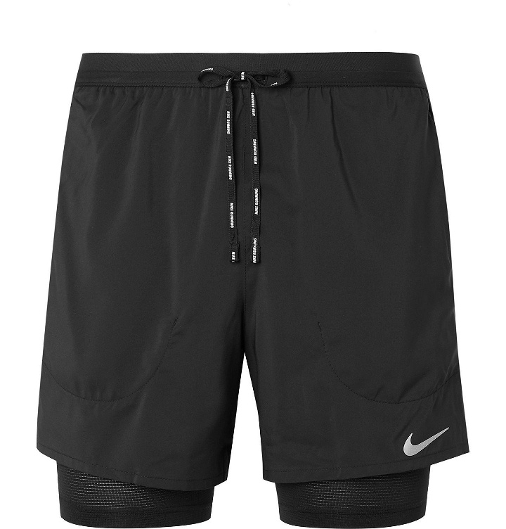 Photo: Nike Running - Stride 2-in-1 Flex and Mesh Dri-FIT Shorts - Black