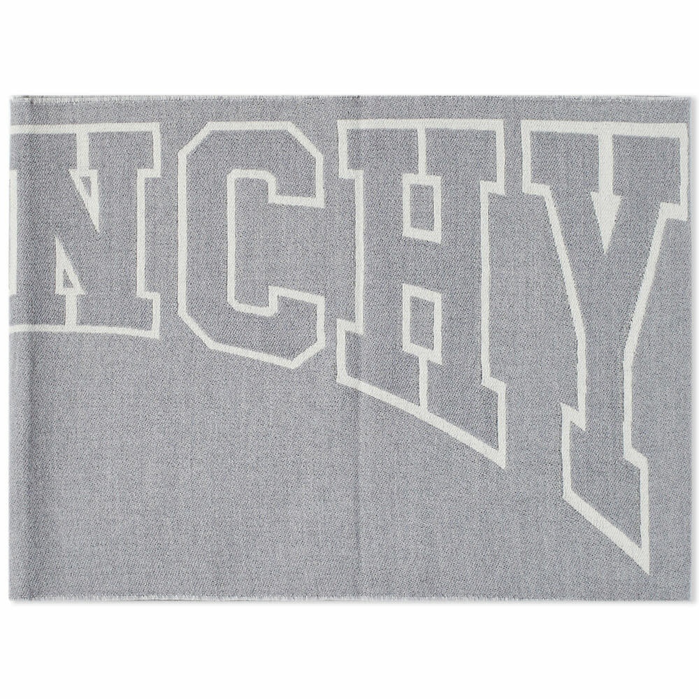 Photo: Givenchy Men's College Logo Scarf in Grey/White