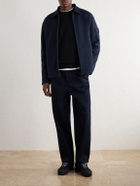 Stone Island - GHOST Wool and Cotton-Blend Zip-Up Sweater - Blue