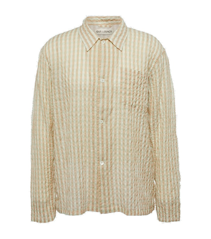 Photo: Our Legacy - Basque seersucker checked cotton shirt