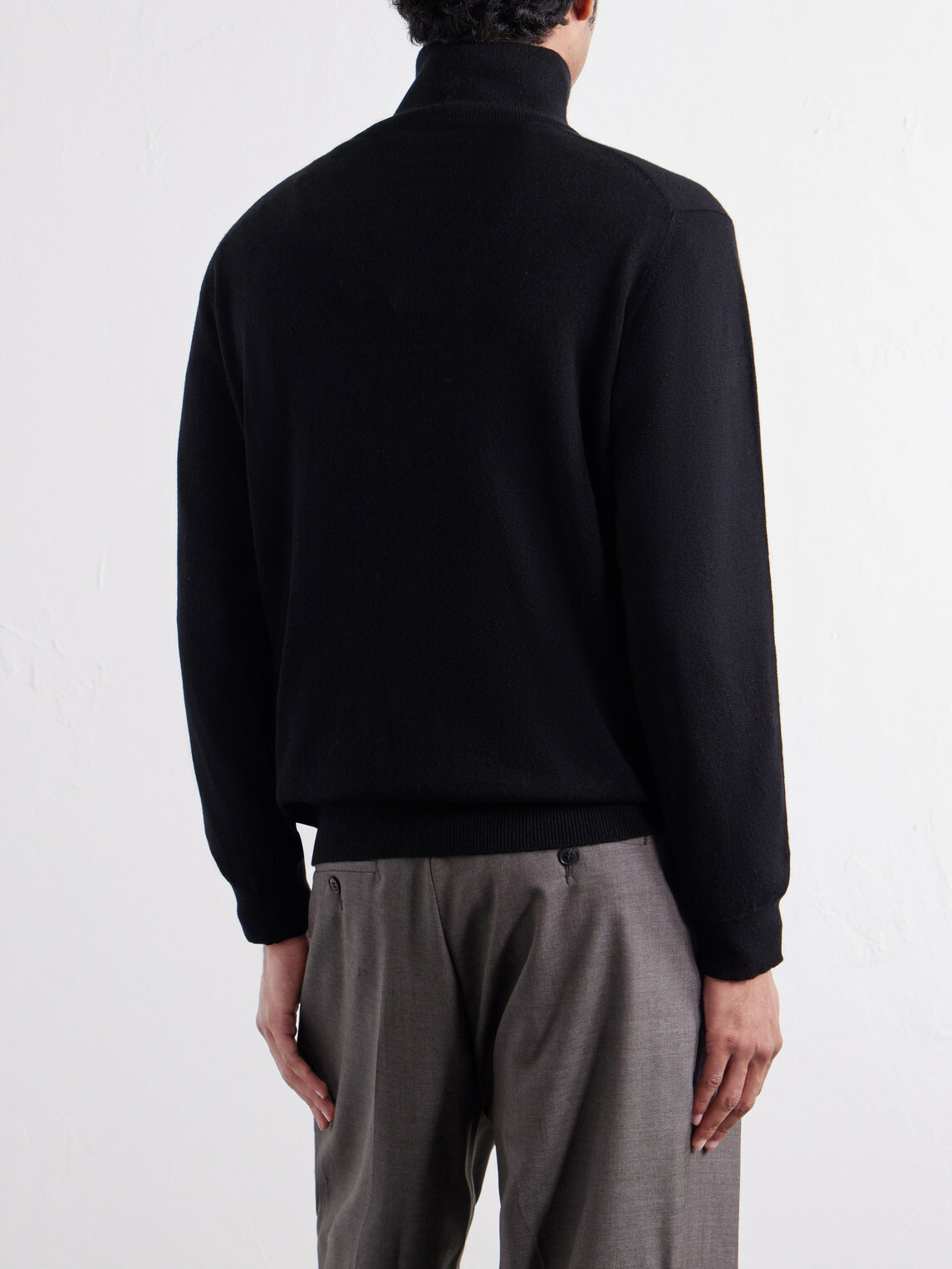 Begg & Co - Heriot Half-Zip Cashmere Sweater - Black