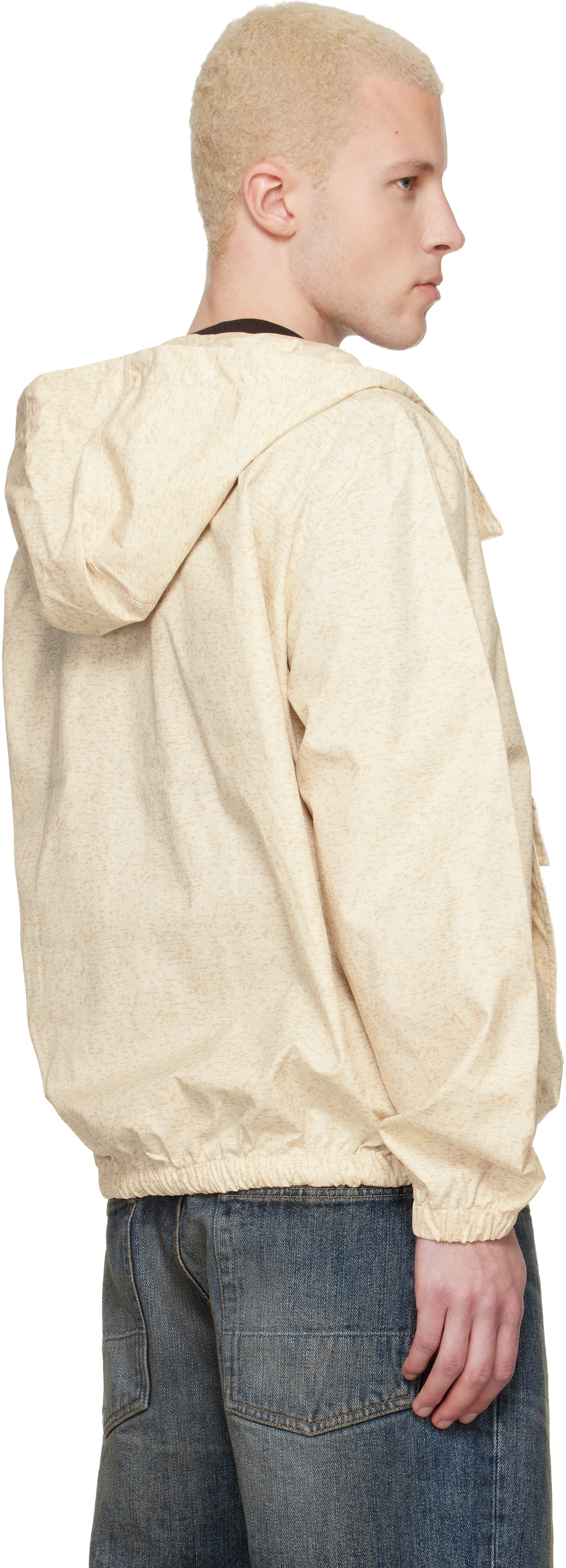 Lacoste Beige Water-Repellent Printed Jacket