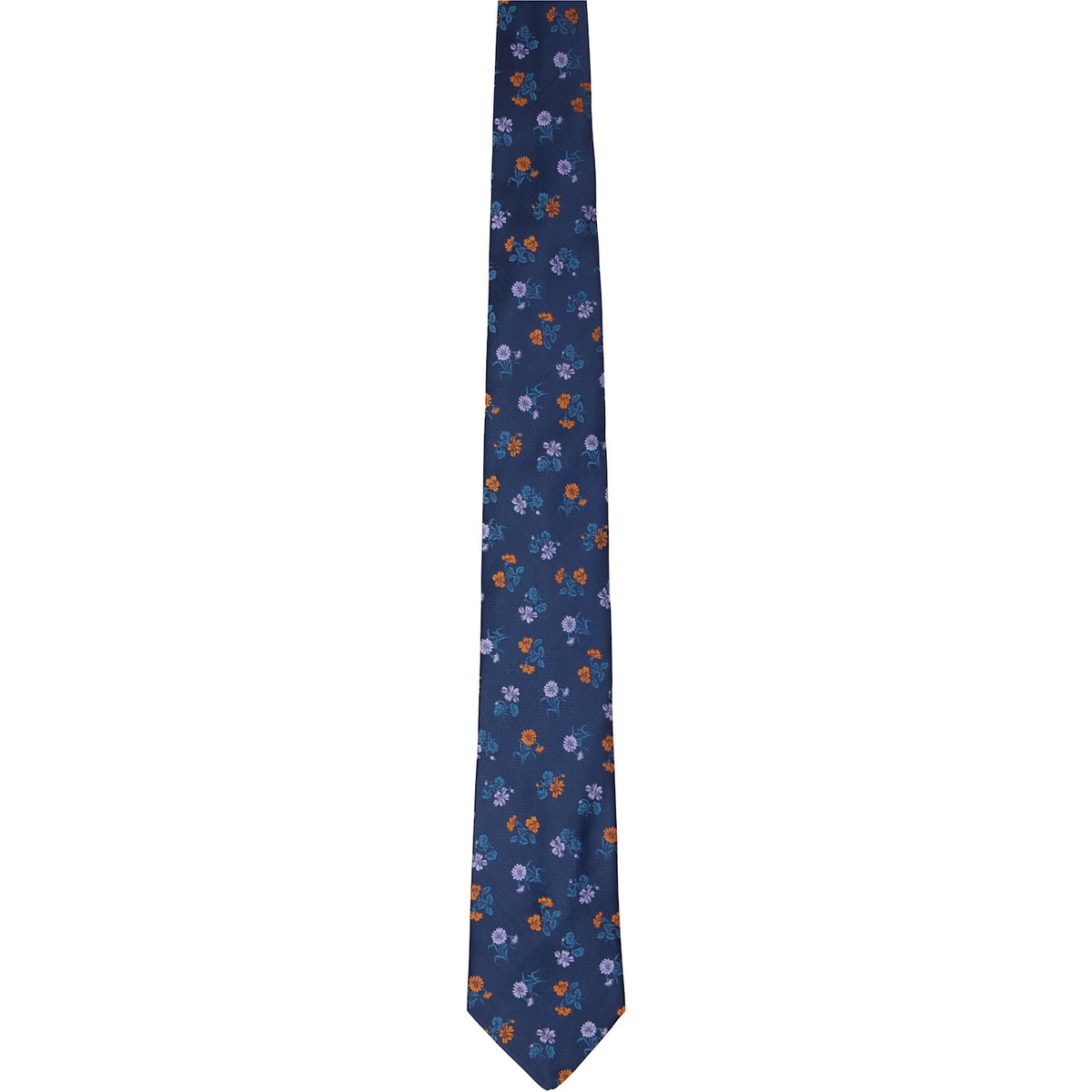 Dries Van Noten Navy Floral Tie