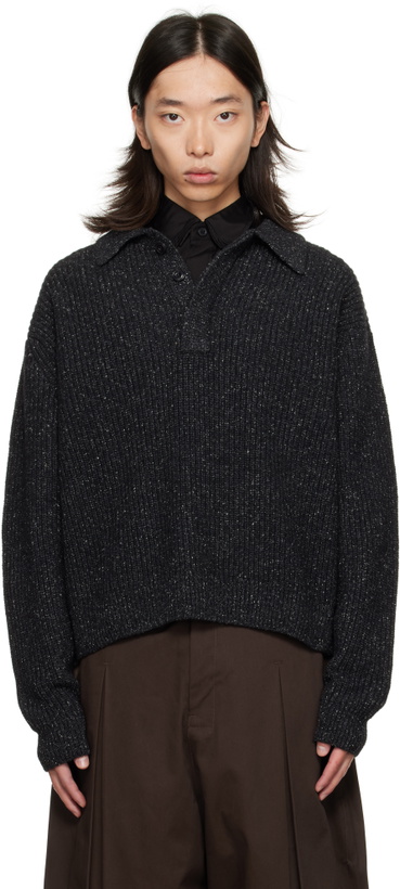 Photo: SAGE NATION Gray Knit Polo