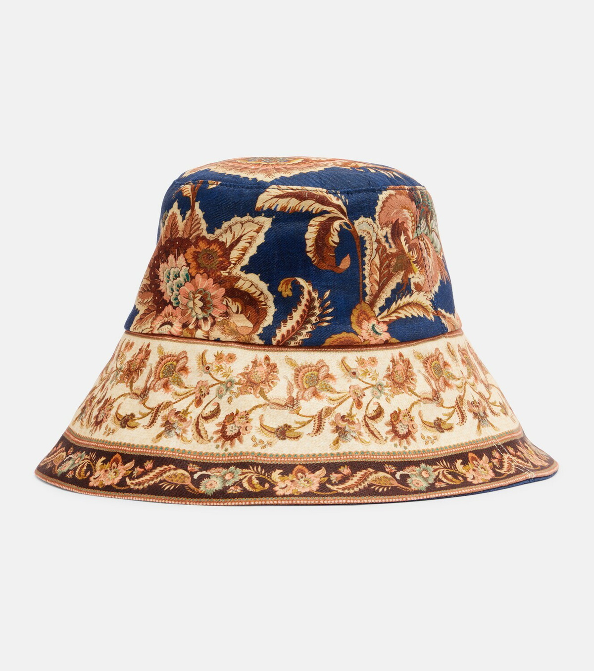 Zimmermann Reversible printed linen bucket hat