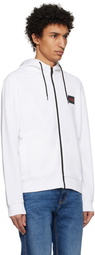 Hugo White Patch Hoodie