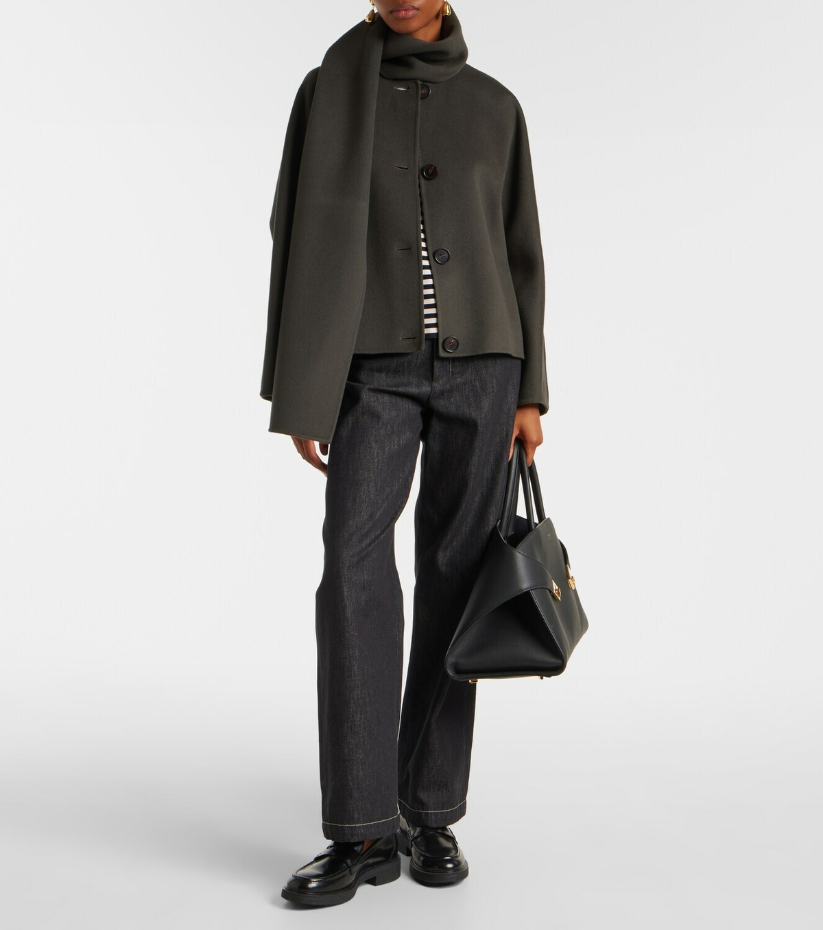 'S Max Mara Kate scarf-detail virgin wool jacket