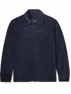 Barena - Garment-Dyed Cotton-Velvet Overshirt - Blue