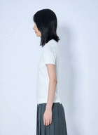 Miu Miu Lace-Trim Logo-Patch T-shirt