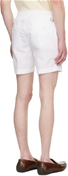 Ralph Lauren Purple Label White Pleated Shorts