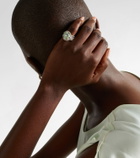 Kamyen 18kt white gold ring with diamonds