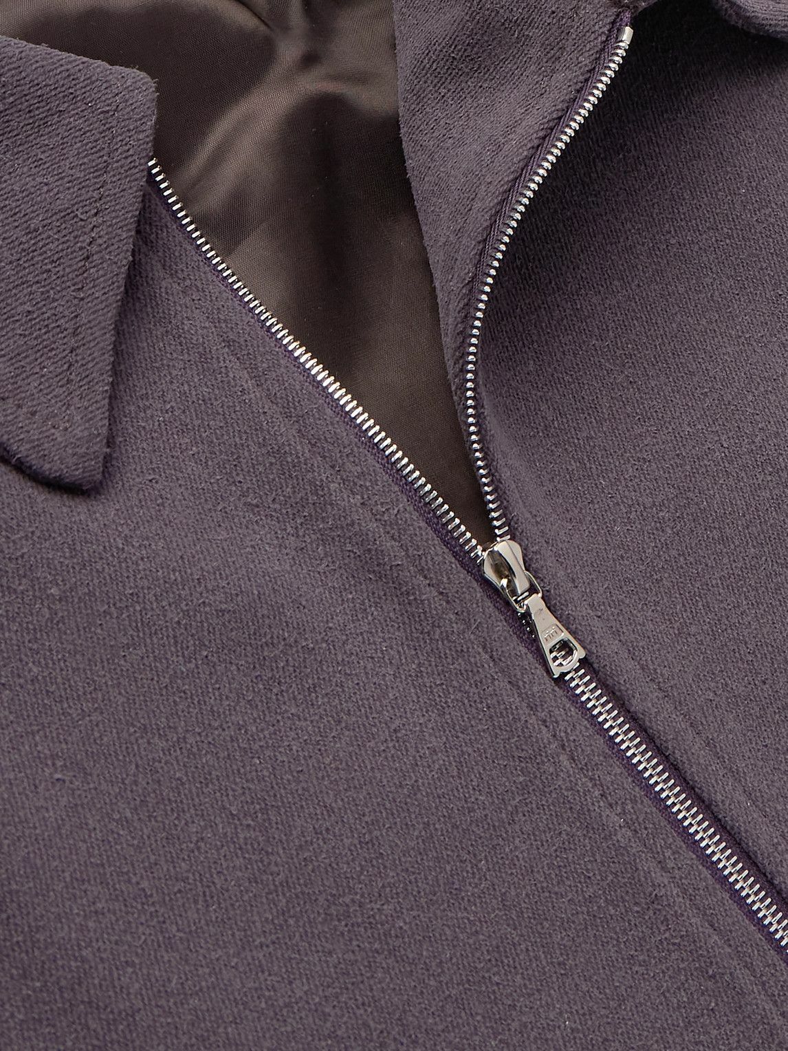 Small Talk - Washed Silk-Twill Jacket - Purple