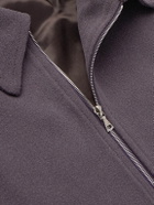 Small Talk - Washed Silk-Twill Jacket - Purple