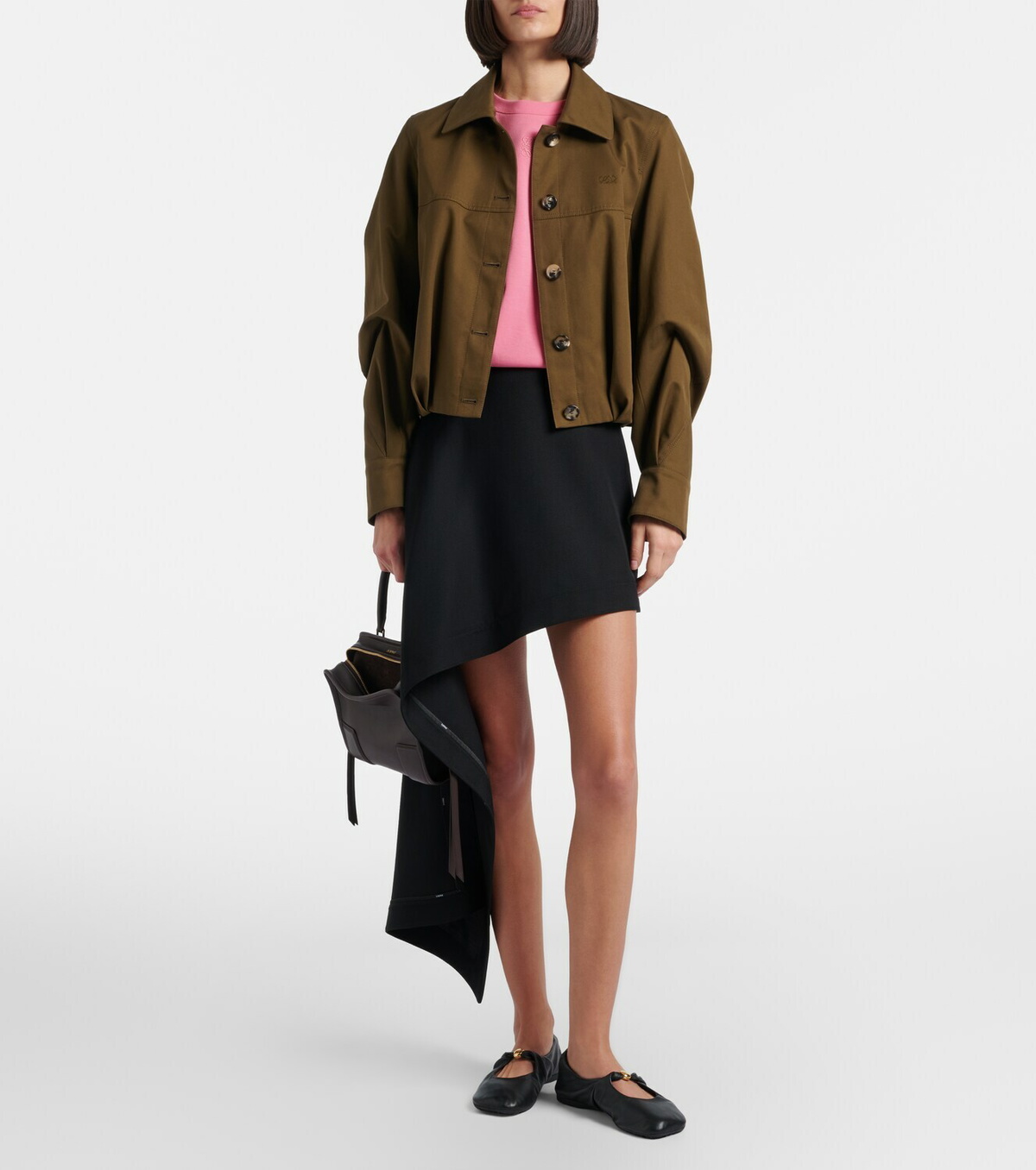 Loewe Draped wool miniskirt