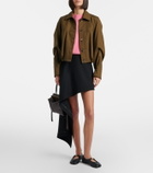 Loewe Draped wool miniskirt