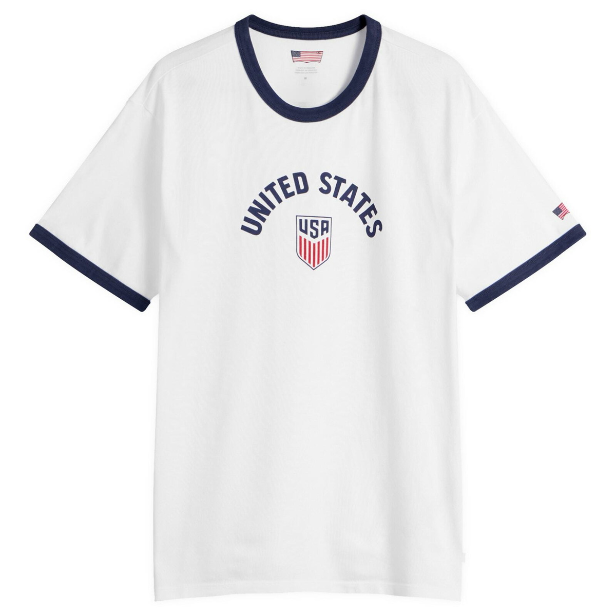Levi's Men's USA Retro Ringer T-Shirt in White