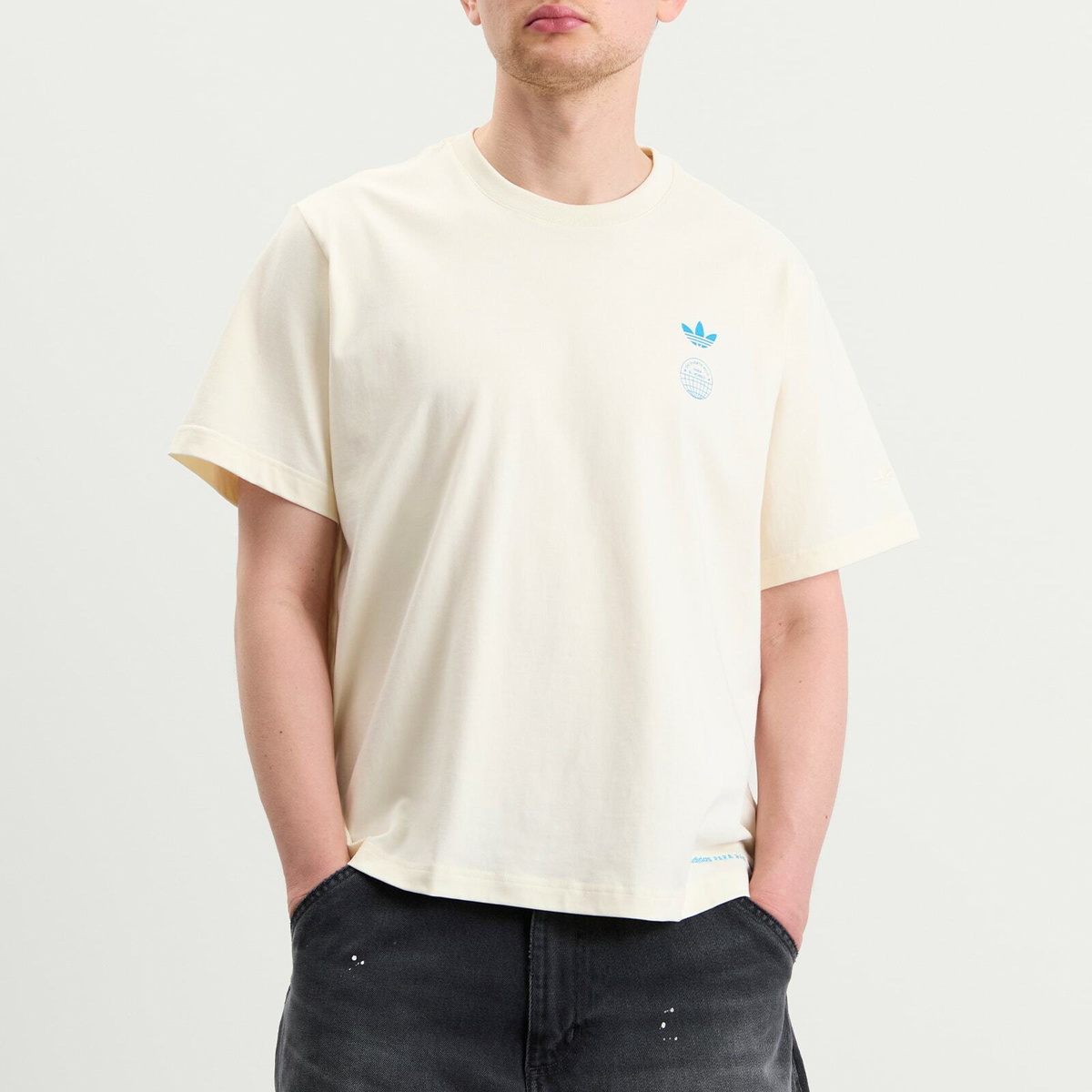 Adidas Men's x Bad Bunny Milan Tour Merch T-Shirt in Cream White