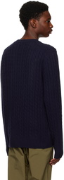 Maison Kitsuné Navy Fox Patch Sweater