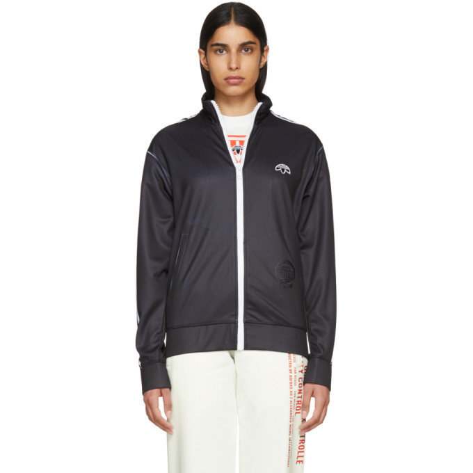 Photo: adidas Originals by Alexander Wang Black and White Zip-Up Track Jacket