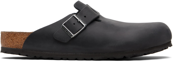 Photo: Birkenstock Black Regular Boston Oiled Leather Slip-on Loafers