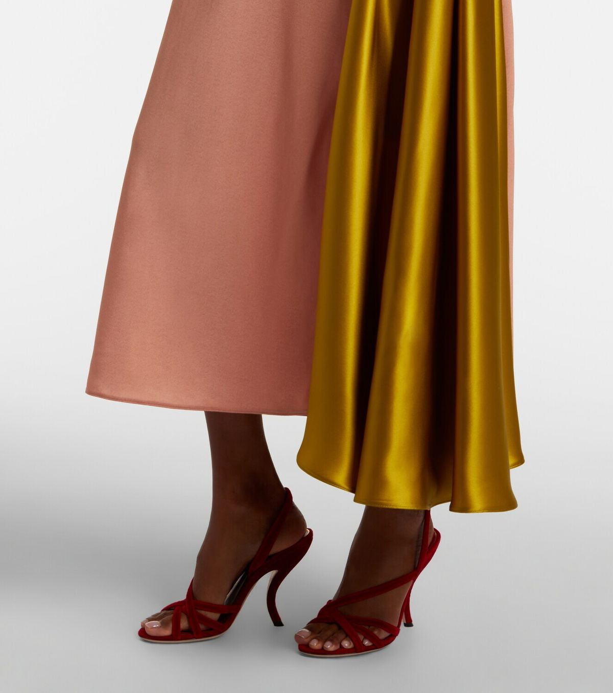 Valentino Bow-detail draped midi dress