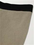 Fear of God Essentials - Logo-Appliquéd Waffle-Knit Cotton Sweatpants - Neutrals