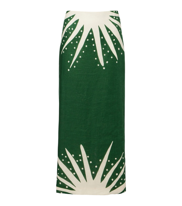 Photo: Cala de la Cruz Bruna printed linen midi skirt