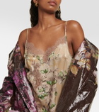 Dries Van Noten Denta floral silk stain slip dress