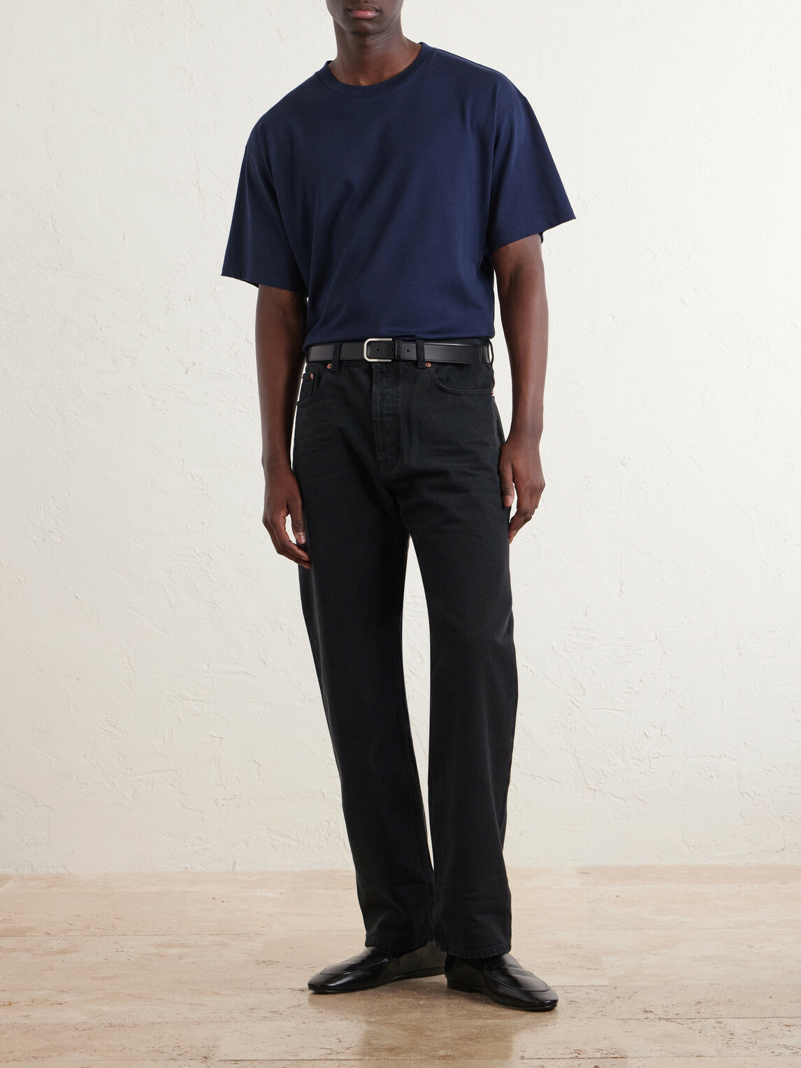 SAINT LAURENT - Logo-Appliquéd Cotton and Modal-Blend Jersey T-Shirt - Blue