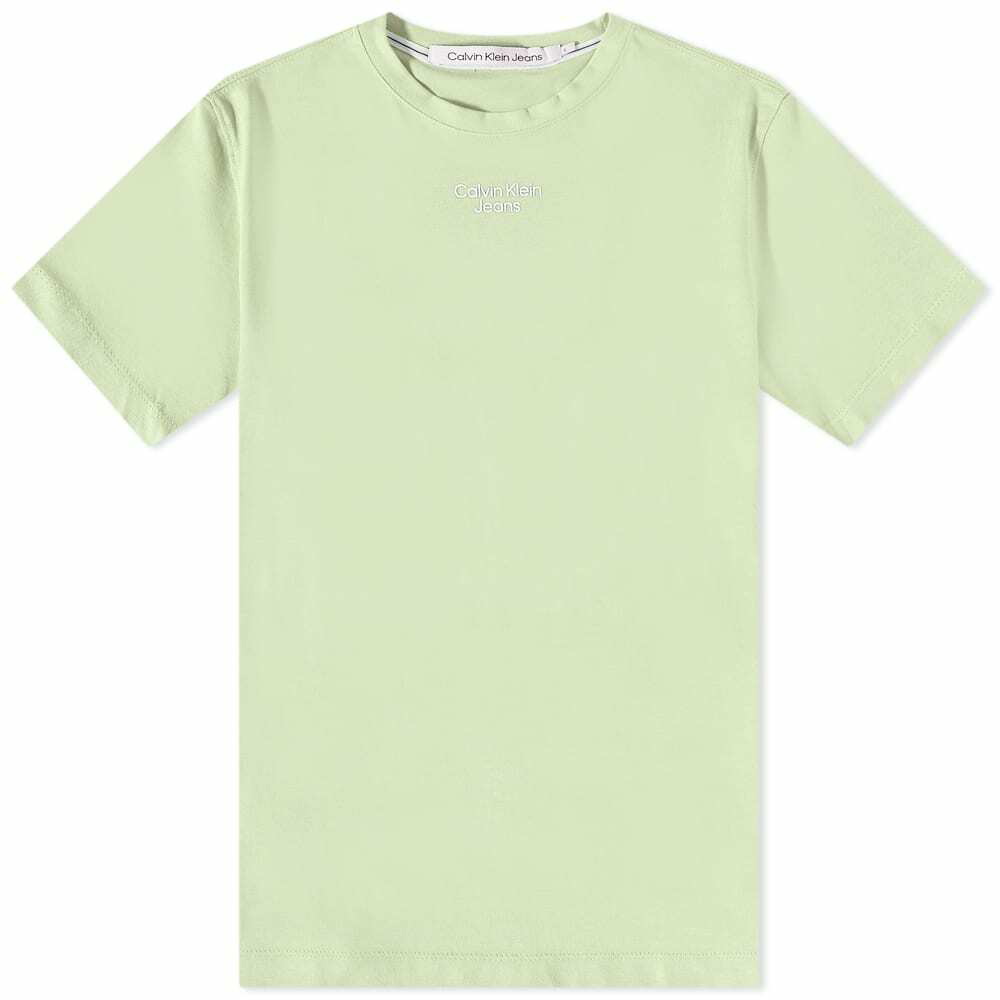 Calvin Klein Jeans Stacked Logo T-Shirt Beige